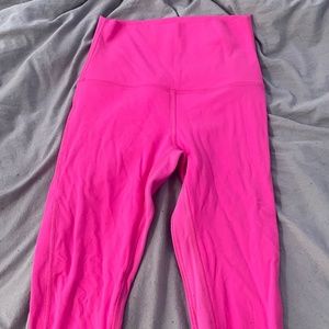 sonic pink lululemon double lined align leggings